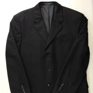 Jones New York Mens 43R Blazer Suit Jacket Black W